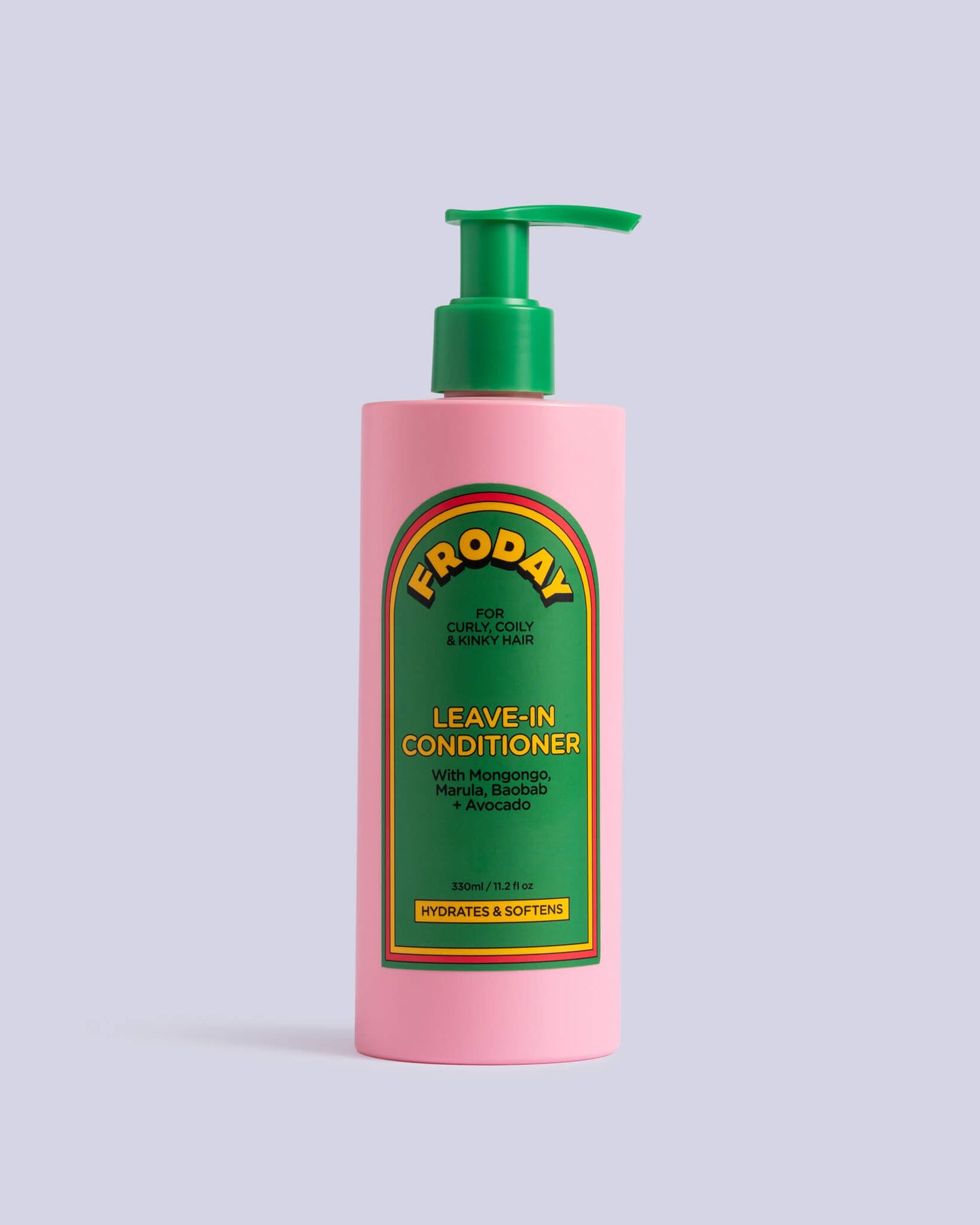 Froday Hydrating Leave-In Conditioner bottle on neutral background